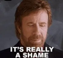 It's really a shame